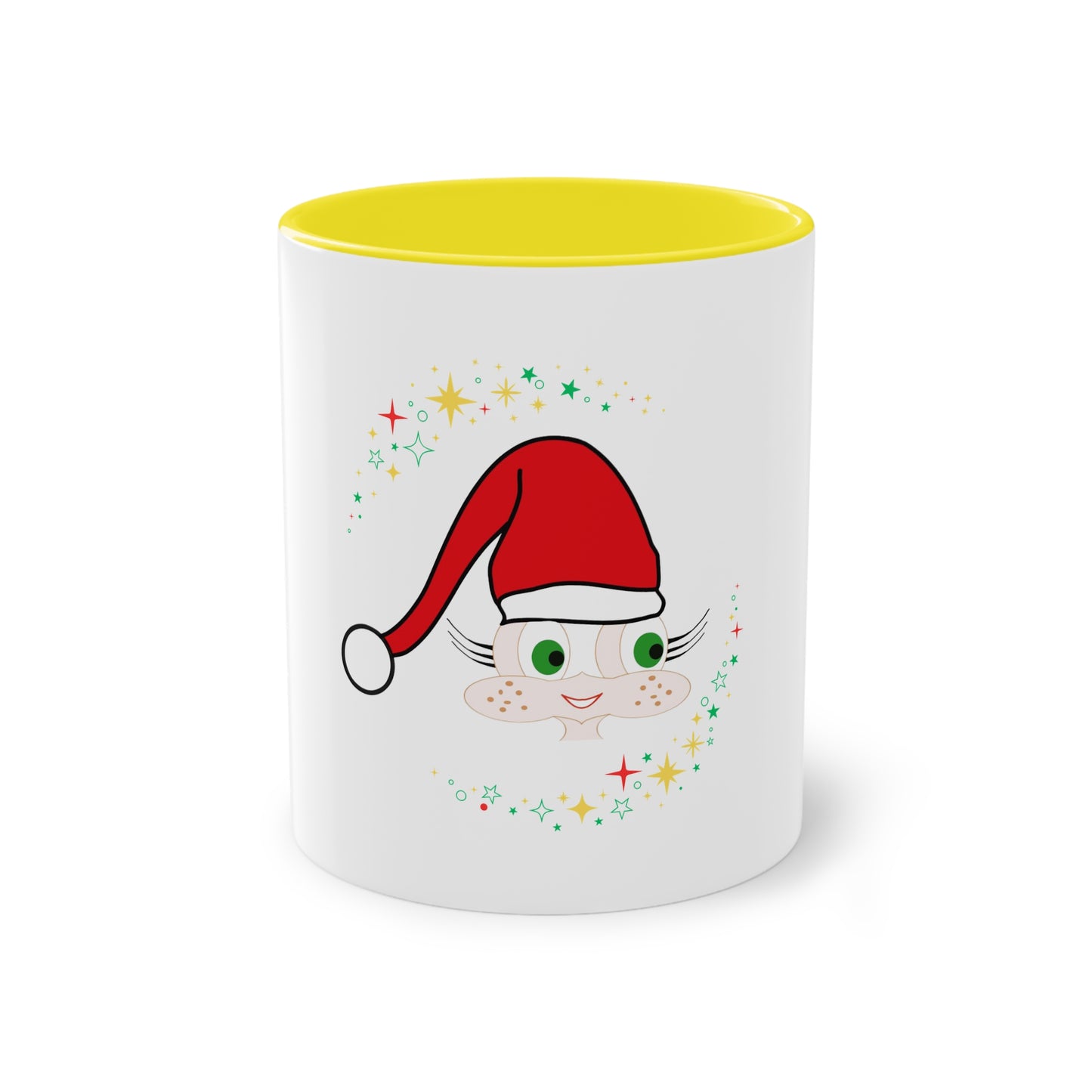 Caneca de Café Bicolor - Ref: 09 - Coleção de Natal 2024 (menina/Mulher) - Design Original Funun